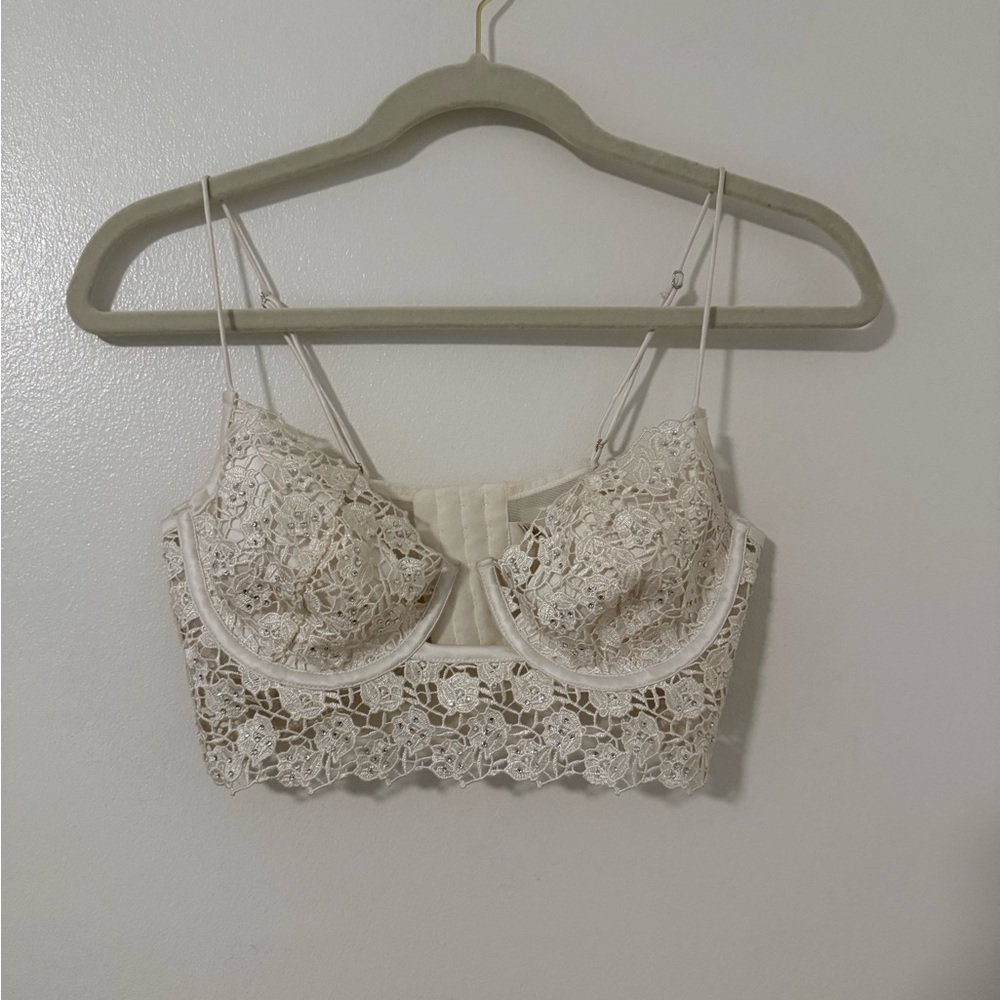 For love and lemons lace and rhinestone bra/corset